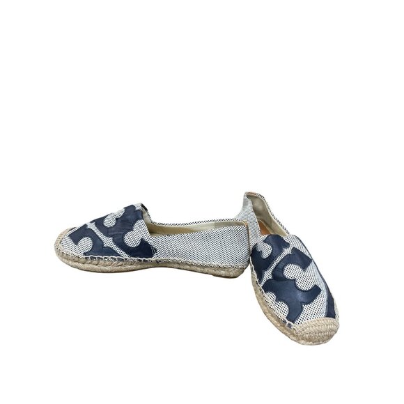 Tory Burch Womens Black white checkered espadrille flats shoes size 7M SKU 9353 - Picture 3 of 14